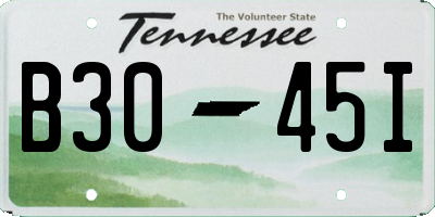 TN license plate B3045I