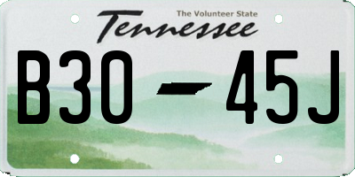 TN license plate B3045J