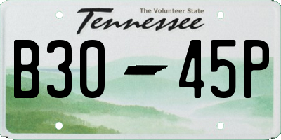 TN license plate B3045P