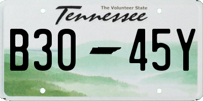 TN license plate B3045Y