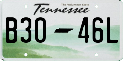 TN license plate B3046L