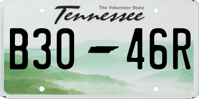TN license plate B3046R