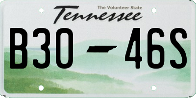 TN license plate B3046S