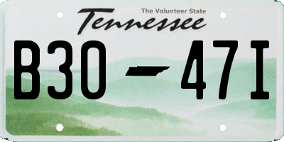 TN license plate B3047I