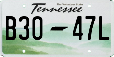 TN license plate B3047L