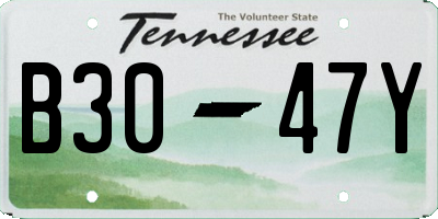 TN license plate B3047Y
