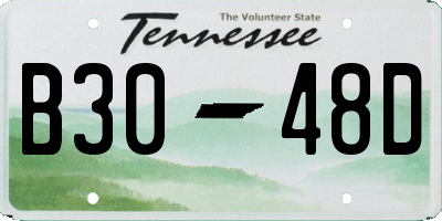 TN license plate B3048D