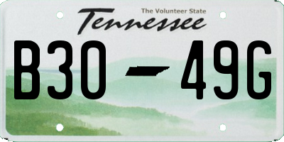 TN license plate B3049G