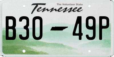 TN license plate B3049P