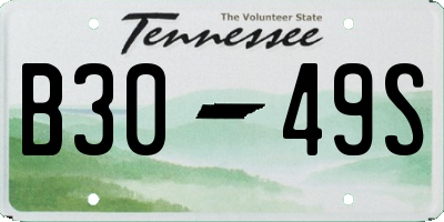 TN license plate B3049S