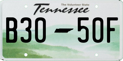 TN license plate B3050F