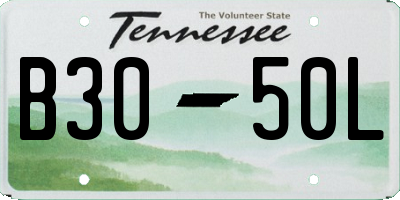 TN license plate B3050L