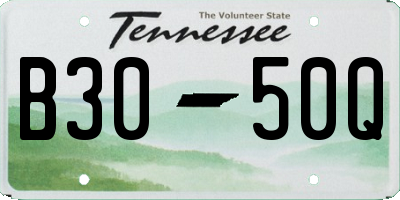 TN license plate B3050Q