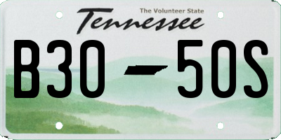 TN license plate B3050S