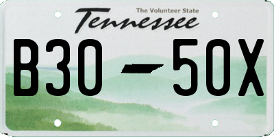 TN license plate B3050X