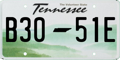 TN license plate B3051E