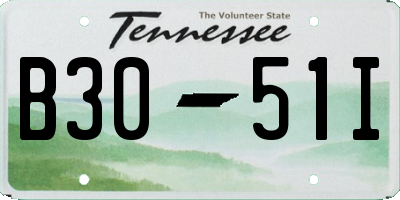TN license plate B3051I
