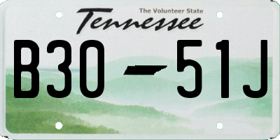 TN license plate B3051J