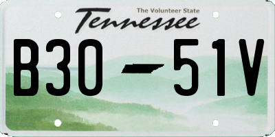 TN license plate B3051V