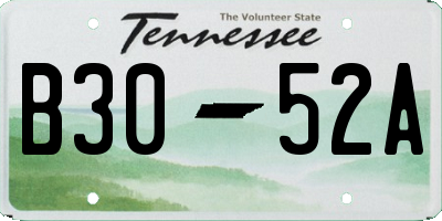 TN license plate B3052A