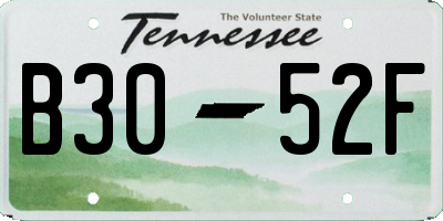 TN license plate B3052F
