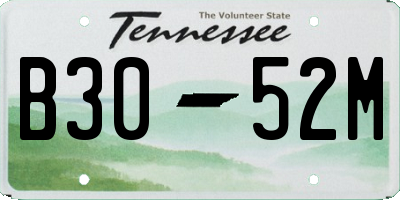 TN license plate B3052M