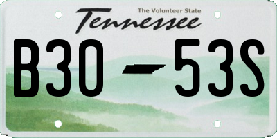 TN license plate B3053S