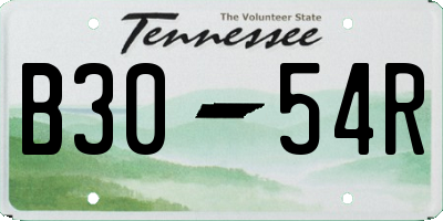 TN license plate B3054R