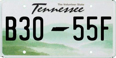 TN license plate B3055F
