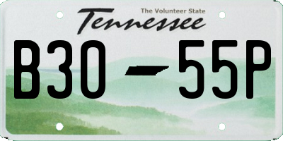 TN license plate B3055P
