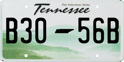 TN license plate B3056B