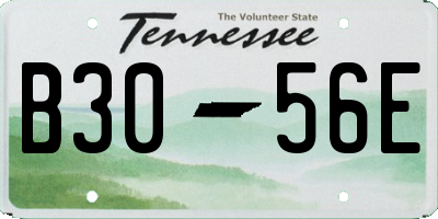 TN license plate B3056E