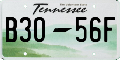 TN license plate B3056F
