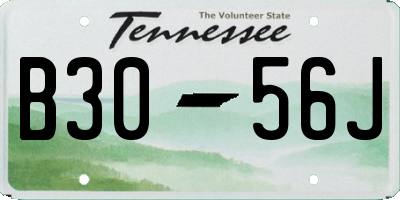 TN license plate B3056J