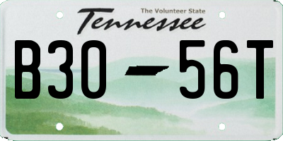 TN license plate B3056T
