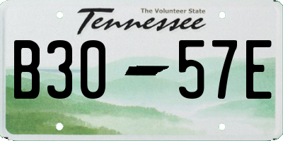 TN license plate B3057E