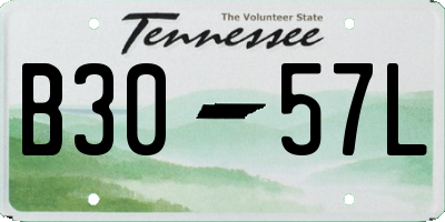TN license plate B3057L