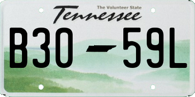 TN license plate B3059L