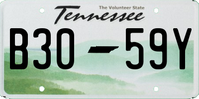 TN license plate B3059Y