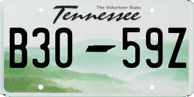 TN license plate B3059Z