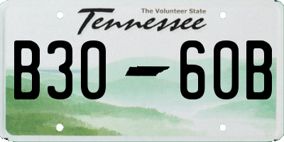 TN license plate B3060B