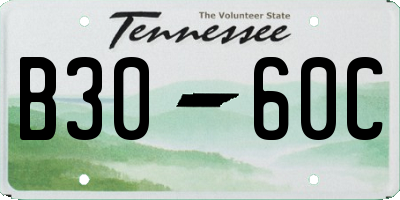 TN license plate B3060C
