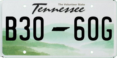 TN license plate B3060G