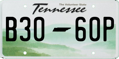 TN license plate B3060P