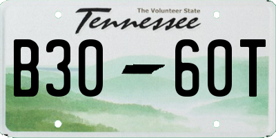 TN license plate B3060T
