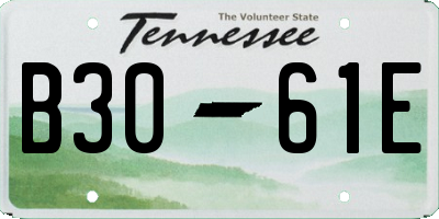 TN license plate B3061E