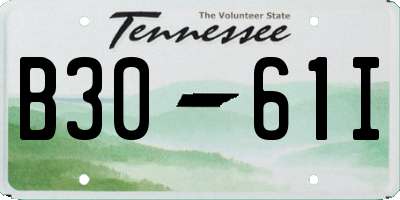 TN license plate B3061I