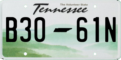 TN license plate B3061N
