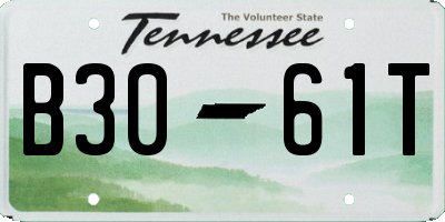 TN license plate B3061T