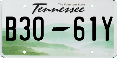 TN license plate B3061Y